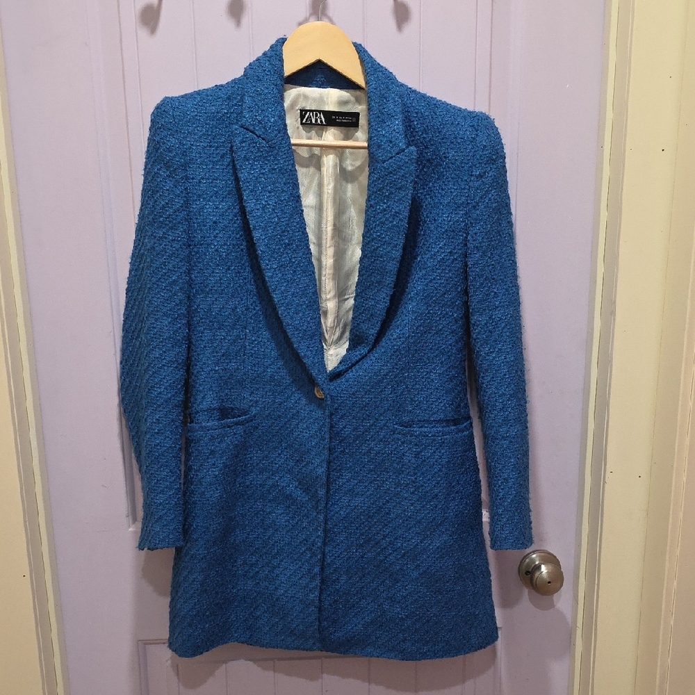 Zara Women's Vibrant Blue Blazer